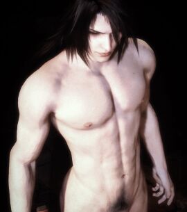 3d black_hair final_fantasy final_fantasy_vii happy_trail male male_only mod vincent_valentine