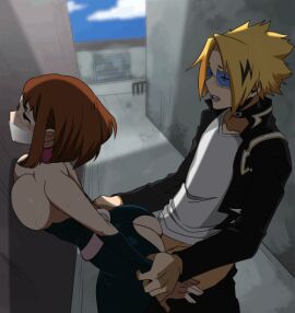 blonde_hair bodysuit brown_hair cheating latex my_hero_academia netorare ntr sex tagme
