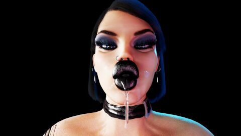 1girls bimbo_lips buchukisu female goth goth_girl light-skinned_female light_skin original original_character sevenarts stacey_whitman thesevenartsx