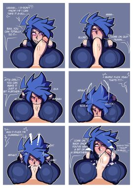 1futa 1girls big_breasts big_penis blowjob breasts breasts_bigger_than_head clothed clothing cum cum_in_mouth dialogue duo english_text erection fellatio female female_focus fully_clothed futa_on_female futanari huge_breasts huge_cock human intersex light_skin nipple_bulge nude oral original original_character penis scorch_(zuoo0202) sex solo_focus speech_bubble text uncensored zuoo0202