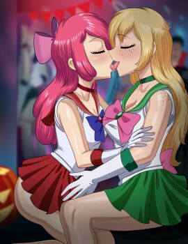 2girls age_difference aged_up apple_bloom_(eg) apple_bloom_(mlp) apple_butt applejack_(mlp) ass big_ass big_butt bishoujo_senshi_sailor_moon bow breasts busty busty_female character_in_background closed_eyes clothing cogbrony cosplay drool drool_string drooling equestria_girls female female_only french_kissing halloween halloween_costume halloween_party incest incestuous incestuous_(lore) incestuous_kiss kissing lesbian_kiss medium_breasts multiple_females multiple_girls my_little_pony open_clothes party rarity_(eg) rarity_(mlp) sailor_collar sailor_jupiter_(cosplay) sailor_mars_(cosplay) sailor_uniform sisters skirt small_breasts smiling sweetie_belle_(mlp) tongue tongue_kiss tongue_out yuri