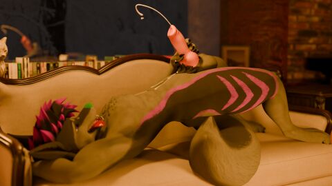 3d animal_genitalia animal_penis anthro balls blender_(artwork) bodily_fluids breath canid canine canine_genitalia canine_penis canis claws cum cum_on_belly cum_on_body cum_on_self cumshot curled_tail curling_toes digital_media_(artwork) domestic_dog drakonal ejaculation erection feet fur furniture genital_fluids genitals green_nose hair hand_behind_head hi_res humping husky hybrid knot looking_pleasured male mammal masturbation nordic_sled_dog nude open_mouth orgasm panting penis pubes skarrfox_(artist) smile sofa solo spitz tail teeth thrusting tongue tongue_out wolf wolfdog