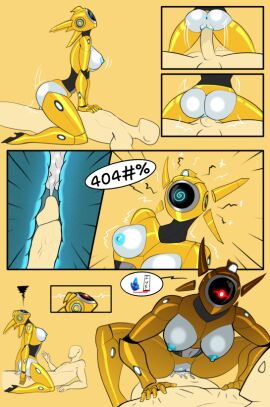 1girls anus ass blue_insides breasts comic comic_page drone english_text female femdom internal_cumshot internal_view nipples probe_(starcraft) protoss pussy robot robot_girl sex spacemaxmarine speech_bubble starcraft starcraft_2 text