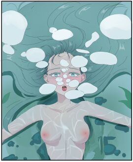 1girls air_bubbles female marima666_(artist) underwater