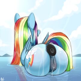 aer0_zer0 anus bathing female my_little_pony pussy rainbow_dash_(mlp) tagme vagina wet