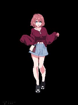 animated ass_expansion belly_expansion breast_expansion hazel_(indulgences) indulgences pixel_art tight_clothing
