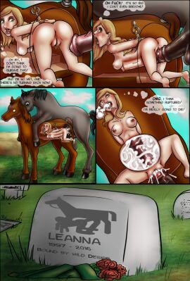 1boy 1girls anatomically_incorrect breasts comic cum cum_inside cum_through death death_by_ejaculation death_by_penis death_by_snoo_snoo dialogue female female_death feral feral_on_human fucked_to_death horse horsecock human human_death inflation male nude nude_female penis precum pussy pussy_juice straight tagme tombstone ubermonkey x-ray zoophilia