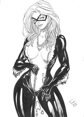 1girls 2022 black_and_white black_cat_(marvel) bodysuit breasts busty fagnerlandim felicia_hardy female jewel jewelry light-skinned_female light_skin looking_at_viewer marvel marvel_comics mask masked masked_female necklace no_bra no_panties open_bodysuit open_clothes pearl_necklace seductive seductive_look skin_tight spider-man_(series) superheroine teasing thick_lips tight_clothes tight_fit unzipped unzipped_bodysuit voluptuous voluptuous_female white_fur white_hair zipper_down zipper_pull_tab