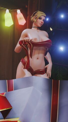 1girls 3d big_breasts blizzard_entertainment blonde_hair breasts christmas female female_only human human_(world_of_warcraft) justicaralb light-skinned_female light_skin nora_shieldmaiden nude original_character short_hair solo thick_thighs voluptuous voluptuous_female warcraft wide_hips winter_veil world_of_warcraft