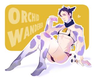 bikini cow_print_bikini gay male persona persona_4 solo solo_male tagme tohru_adachi