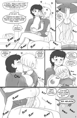 1boy 1futa 2d 2d_(artwork) 5koma age_difference anal anal_sex balls big_penis black_and_white breasts clothed clothing comic dirty_talk erection foreskin futa_is_bigger futa_on_male futadom futanari greyscale hair_covering_eyes hands_on_hips hands_on_waist human intersex kissing large_penis light-skinned_futa light-skinned_male light_skin making_out male malesub monochrome mostly_clothed mostly_nude ms._nelson_(nobody_in_particular) nobody_in_particular nude nude_futa original original_character p.e._teacher partially_retracted_foreskin penis penis_size_difference precum retracted_foreskin rolled_up_sleeves school sex short_hair small_penis smaller_male smooth_balls smooth_penis student teacher teacher_and_student text thick_thighs timmy_(nobody_in_particular) track_jacket uncensored uncircumcised wide_hips