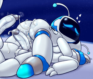 1girls 2boys after_sex anal ass astro_(astro_bot) astro_bot astro_bot_(series) blush blush_lines cum cum_in_ass cum_in_pussy cum_inside felino female heart hearts_around_head male male/female male_penetrating_female motion_lines no_humans penis pussy robot robot_boy robot_girl rule_63 screen_face semen semen_in_anus semen_in_vagina semen_on_body tagme threesome twitching twitching_penis vagina vaginal_fluids