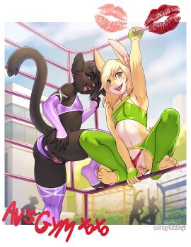 2020s 2024 2boys 4_toes anal_plug anthro armwear black_body black_fur black_hair black_inner_ear blonde_hair border buckteeth buttplug chae:tokenrabbit clothed clothing clothing_aside cuntboy cuntboy_only cute_fangs domestic_cat duo exhibitionism feet felid feline felis female fur furry gabriel_gatto gem genitals green_clothing green_legwear group hair heart_buttplug hi_res intersex jewel_buttplug kiss_mark lagomorph legwear leporid looking_at_viewer male mammal multiple_females multiple_girls open_mouth original outside panties panties_aside pawpads pink_pawpads pink_pussy plug_(sex_toy) purple_armwear purple_clothing purple_panties purple_topwear purple_underwear pussy rabbit rainbow_party red_clothing red_panties red_underwear sex_toy skimpy smile teeth toes tokifuji topwear underwear underwear_aside vagina white_body white_border white_fur yellow_body yellow_fur