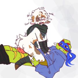 ass big_penis blind character cowgirl_position cute cute_expression cute_face female first_time furry_female hardcore_sex lamb leonardo leonardo_(rise_of_the_tmnt) male male/female mutant oc penis pussy rise_of_the_teenage_mutant_ninja_turtles round_ass sheep_girl short_hair soft straight tail teenage_mutant_ninja_turtles turtle vaginal_penetration virgin