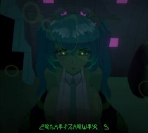 1boy 1girls 3d alien alien_girl animated azephynight glorpi_miku green_skin hasumi_(blue_archive) longer_than_one_minute sex sound tagme video