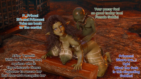 1girls 3d big_breasts bimbofication blue_eyes breast_expansion breast_growth breast_growth_(enlargement) breasts busty curvaceous curvy curvy_body curvy_female curvy_figure deilw english english_text female goblin goblin_female goblin_male huge_breasts large_breasts male nipples original original_character pointy_ears sex text transformation voluptuous