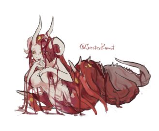 1girls 2d african_mythology alternate_version alternate_version_available artist_name egyptian_mythology female female_focus female_only humanoid humanoid_female humanoid_focus jester_romut middle_eastern_mythology monster monster_girl multi_horn mythology pixiv png scp-5001 scp-5001-a scp_foundation solo solo_female solo_focus ugly_female watermark yaldabaoth