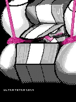 bondage nitrome pixel_(artwork) pixel_art robot solo tied_up