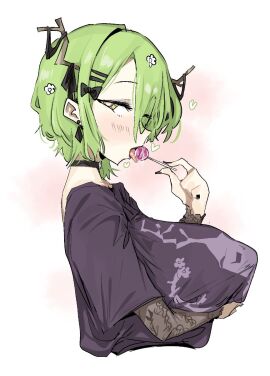 1girls 2d 2d_(artwork) 2d_artwork antlers apple_green_hair arm_under_breast arm_under_breasts baggy_clothing baggy_shirt bangs bangs_over_one_eye big_breasts black_hair_bow black_hairclip black_nail_polish black_nails black_ribbon black_ribbons blush blushing bow_in_hair breast_rest breasts breasts_bigger_than_head breasts_squeezed_together bust bust_portrait candy ceres_fauna ceres_fauna_(goth_costume) choker clothed clothed_female earring earrings eye_sparkle eye_visible_through_hair eyebrows_visible_through_hair eyeshadow female fingernails flower flower_in_hair flowers flowers_in_hair fully_clothed goth goth_girl graphic_tee green_eyes green_hair hair_bow hair_clip hair_intakes hair_ornament hair_over_one_eye hair_ribbon hairbow hairclip hairclips holding_breast holding_lollipop holding_object hololive hololive_english hololive_english_-council- hololive_english_-promise- horn_accessory horns huge_breasts innuendo lace_sleeves lace_trim large_breasts leebongchun licking licking_lollipop light_green_eyes light_green_hair lollipop lollipop_in_mouth long_breasts long_fingernails long_nails looking_at_viewer loose_clothes loose_shirt mesh mesh_shirt mesh_underwear nail_polish nails nails_painted nipple_bulge nipples nipples_visible_through_clothing no_bra no_nude open_mouth painted_nails purple_shirt purple_t-shirt purple_topwear ribbon ribbons sagging_breasts saliva saliva_drip saliva_string saliva_trail seductive_gaze seductive_look sexually_suggestive sheer sheer_clothes sheer_clothing shirt short_hair side_eye side_view sideboob sidelocks sleeves soft_breasts solo steam steaming_body steamy steamy_breath suggestive thin_eyebrows tongue tongue_out virtual_youtuber white_background yellow_eyes