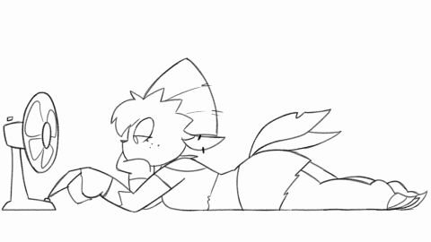 accidental_exposure animated anthro claws fan female freckles furry gif naked potoobrigham tail wardrobe_malfunction