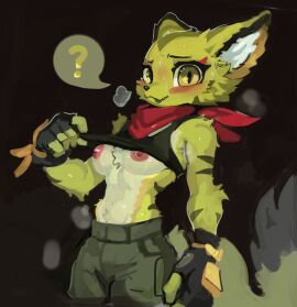 anthro big_breasts blush breasts carol_tea feline female female_protagonist freedom_planet freedom_planet_2 looking_at_viewer murlbius presenting_breasts video_games wildcat