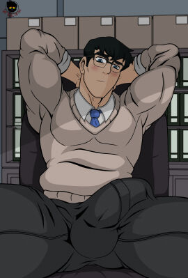 bara big_bulge black_hair blue_eyes bulge clark_kent clark_kent_(my_adventures_with_superman) clothing dc dc_comics erection_under_clothes kal-el male male_only muscular muscular_male my_adventures_with_superman penis penis_outline superhero superman superman_(clark_kent) superman_(series) tight_clothing yaoi