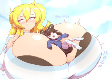 artist_name big_breasts blonde blonde-haired_female blonde_female blonde_hair breasts cassie_(theycallhimcake) dmxwoops female huge_boobs kenny_(kenashcorp) light-skinned_female light_skin original pale-skinned_female pale_skin yellow-haired_female yellow_hair