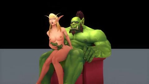 3d ambiguous_penetration animated big_ass big_breasts close-up elf elf_female emotionless female looking_at_viewer male muscular muscular_male nsfwarcraft nude on_sofa orc orc_male simple_background size_difference standing_on_toes video waist_grab warcraft world_of_warcraft