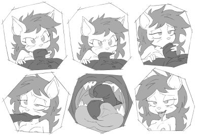 2023 anthro bodily_fluids breasts domestic_cat drooling duo felid feline felis fellatio female finger_in_mouth greyscale lecigzz male male/female mammal monochrome mouth_play nipples oral penile penis reverse_mouth_shot saliva sex sharp_teeth teeth tongue tongue_out uvula