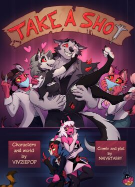 anthro blitzo_(helluva_boss) canine comic demon helluva_boss loona_(helluva_boss) mythology naive_tabby tagme text verosika_mayday_(helluva_boss) vortex_(helluva_boss) wolf