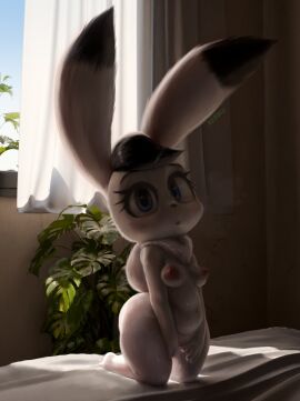 2024 anthro areola artist_name ass belly black_ear_tips black_eyebrows black_hair blue_eyes bodily_fluids bokko breasts colored digital_media_(artwork) dipstick_ears ear_markings eyebrows eyelashes female fingering fingering_self genital_fluids genitals hair inside kerolu kneeling lagomorph leporid looking_at_viewer mammal masturbation multicolored_ears navel neck_tuft nipples open_mouth osamu_tezuka pink_areola pink_nipples plant pussy rabbit shaded short_stack slightly_chubby slightly_chubby_anthro slightly_chubby_female solo sweat tail the_amazing_3 thick_thighs tuft vaginal_fluids white_body white_ears white_tail