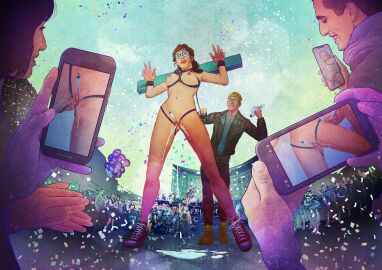 6+boys 6+girls ambiguous_fluids ball_gag bondage bound breasts clitoris clitoris_suction clothed_female_nude_female clothed_male_nude_female cmnf crowd crowd_taking_pictures crowd_watching day dilation_belt dildo e.l._(artist) erection female femsub festival filming folsom folsom_street_fair gag gentle_maledom glasses leash male maledom naked_footwear naked_glasses naked_shoes naked_sneakers navel nipples nude only_one_naked outdoors performance public public_nudity pussy pussy_juice pussy_juice_drip pussy_spreader rob_(e.l.) san_francisco sex_toy shaved_pussy shoes sneakers spread_pussy straight street suction_device taking_picture uncensored