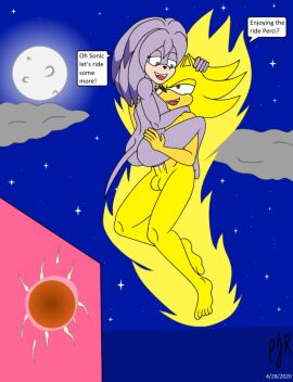 1boy 1girls ass bandicoot carrying cartoon_network female flying fully_nude hedgehog impregnation male mobian night penis perci_the_bandicoot sega sonic_(series) sonic_boom sonic_the_hedgehog sonic_the_hedgehog_(series) super_sonic tagme teamavalanchemember2