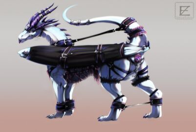 anal anal_plug anal_sex ass bound buttplug buttplug_in_ass buttplug_insertion chastity_device dragon feral harness hi_res horn male mythological_creature mythological_scalie mythology object_in_ass penetration plug_(sex_toy) plug_insertion purple_horn rumez_(arganath) scalie sex_toy sex_toy_in_ass sex_toy_insertion solo zweikopfeinhorn