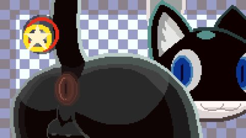 2022 2023 2024 2d_animation animal_ears animated anthro anus ass ass_clapping atlus backsack balls big_anus big_butt black_body black_fur blue_eyes bouncing_balls bouncing_butt bouncing_penis butt_jiggle cat_tail curvy_figure digital_media_(artwork) dipstick_tail doggy_style domestic_cat dulone felid feline felis femboy from_behind_position fur gameplay_mechanics genitals huge_butt invalid_tag jiggling looking_at_viewer looking_back loop male mammal markings mask megami_tensei morgana_(persona) nude nude_male open_anus penis persona_(series) persona_5 pixel_(artwork) pixel_animation pixelated presenting presenting_hindquarters puffy_anus rear_view sega sex shaking_butt solo tail tail_markings twerking