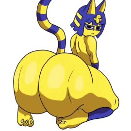1girls 2d 2d_animation animal_crossing ankha ankha_(animal_crossing) anthro ass barefoot bottom_heavy completely_nude completely_nude_female feline female female_focus female_only full_body furry huge_ass kneeling looking_at_viewer looking_back naked naked_female nude nude_female solo solo_female tagme twerking video yiomo