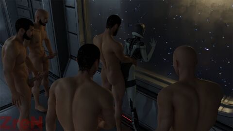 1girls 3d android ass big_ass curvy curvy_body edi female gangbang group_sex mass_effect pounding robot robot_girl sex sexbot technophilia voluptuous