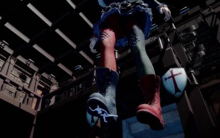 barefoot feet feet_up foot_fetish foot_play harley_quinn harley_quinn_(classic) mmd stomp stomped stomping tagme trample trampling video