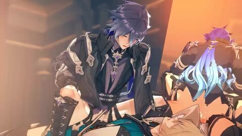 animated flins_(genshin_impact) genshin_impact tagme varka_(genshin_impact) video yaoi