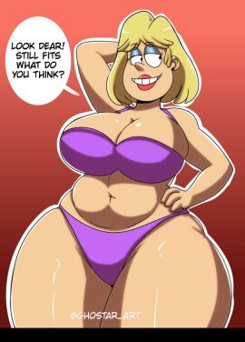 1girls bikini blonde_hair child_bearing_hips dialogue female ghostar jpg milf nickelodeon nickelodeon_animation_studio paramount_pictures rita_loud tagme the_loud_house thick_thighs thighhighs thighs twitter_link wide_hips