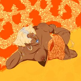 big_penis bimbo bimbo_lips bimbofication cheetah_print esidisi gay jojo's_bizarre_adventure male penis pierced_genitals pierced_nipples piercing pillar_men seductive seductive_smile solo_male thong uncircumcised yaoi