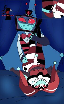 4_fingers anal anal_insertion anal_orgasm anal_sex ass ass_close-up ass_closeup ass_focus big_ass big_breasts blind_peacock_draws blind_peacock_draws_(artist) blue_eyes bow bowtie breasts close_up_panel close_up_view clothed_male_nude_female clothed_sex creampie cum cum_drip cum_in_ass cum_in_pussy cum_inside cum_inside_ass cum_inside_asshole cum_inside_butt cum_on_penis curtains demon erection female fembot femboy fizzarolli_(helluva_boss) futanari hat hat_only hazbin_hotel heart heart_tattoo heel_boots heeled_boots heels heels_fetish intersex kitty_(hazbin_hotel) male male_on_female male_on_femboy male_on_futa penis pussy red_eyes robot robot_futa robot_girl robot_joints robotic_arm tattoo tv_head tv_head_robot uncensored vox_(hazbin_hotel)