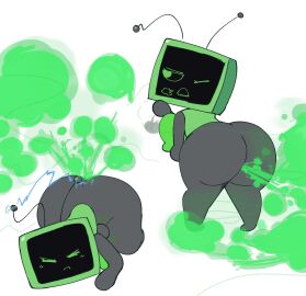 1girls ass blush cloverbugz dandy's_world fart fart_cloud fart_fetish fat_ass fat_butt female fetish green_fart on_knees plump_ass plump_butt relief roblox robot_girl stinky_ass stinky_butt tagme tv_head vee_(dandy's_world)