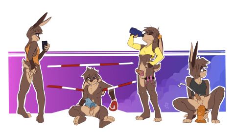 16:9 2024 accessory ambiguous_gender anal anal_orgasm anal_sex anthro anus armwear ass balls biped blue_eyes bodily_fluids bottle bottomless boxing_gloves boxing_gloves_only bridal_gauntlets brown_body brown_fur cellphone cheek_tuft closed_eyes clothed clothing cock_ring container crop_top cum cumshot dildo dildo_in_ass dildo_insertion dildo_sitting disembodied_hand drinking duo ejaculation electronics erection facial_tuft feet fingerless_(marking) fur genital_fluids genitals gloves gloves_(marking) gloves_only hand_on_hip handjob hands-free handwear handwear_only hi_res hidden_vibrator holding_bottle holding_cellphone holding_container holding_object holding_phone holding_smartphone ittybittykittytittys jewelry lagomorph leporid male male/ambiguous mammal markings mostly_nude multiple_poses multiple_scenes object_in_ass penetration penile penis penis_accessory penis_jewelry phone pose rabbit scut_tail selfie sex sex_toy sex_toy_in_ass sex_toy_insertion shirt short_tail signature simple_background sitting smartphone solo solo_focus spread_ass spread_butt spreading standing sweat tail tan_body tan_fur tank_top tied_ears toeless_(marking) topwear tuft vibrator white_background widescreen