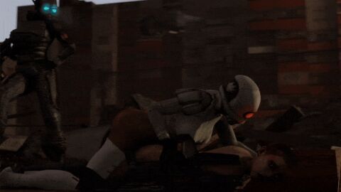 3d animated apc armored_female black_hair building citizen_(half-life_2) combine_(half-life_series) combine_assassin_(half-life_series) combine_soldier_(half-life_series) dark-skinned_futa dark_skin dickgirl dickgirl/female female futa_on_female futanari gas_mask gif half-life_(series) half-life_2 helicopter intersex loop mask masked masked_futa partially_clothed penetration prone_bone raped_by_enemy rifle rottingsfm rubble sex short-haired_female source_filmmaker vehicle weapon