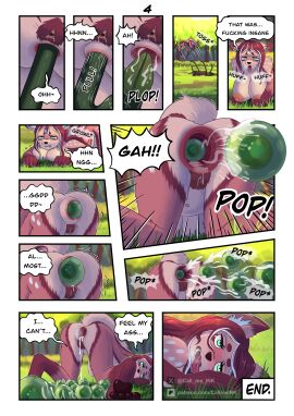 1girls absurd_res anal anal_egg_laying anal_sex anthro anus ass belly belly_inflation big_breasts blush bodily_fluids breasts call_me_ink canid canine clenched_teeth colon comic cum cum_in_ass cum_inside deep_penetration egg egg_in_ass egg_laying eggnant english_text female forest fur gaping gaping_anus genital_fluids genitals green_eyes green_tentacles hi_res impregnation inflation large_insertion long_hair male mammal multicolored_body multicolored_fur nipples open_mouth penetration penis penis_tentacles plant pushing_out pussy red_body red_fur red_hair rumbling_stomach sex solo_focus speech_bubble spread_legs tears tears_of_pleasure tentacle text tongue tongue_out tree