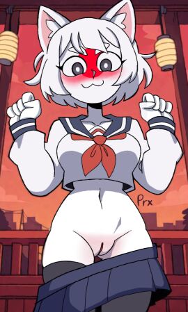 1girls :3 cat cat_ears cat_girl catgirl countryhumans countryhumans_girl countryhumans_mrtie countryhumans_stategirls female japan japan_(countryhumans) japanese_clothes pussy school_uniform