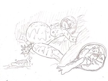 1girls birth birthing blush breasts breeding_slave creature_inside cross_section female female_only human_mother_baby_monster insectophilia interspecies interspecies_pregnancy long_hair monochrome nipples open_mouth penetration pregnant pussy ready_to_pop restrained seedbed slug spread_legs tekeno uterus vaginal_penetration x-ray zoophilia