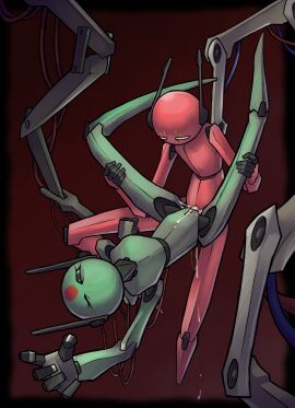 2d blue_body breasts comfortik cum cum_inside female five_pebbles_(rain_world) grabbing incest iterator_(rain_world) looks_to_the_moon_(rain_world) male mechanical metallic_body no_breasts penis penis_in_pussy pink_body pussy rain_world robot robot_boy robot_girl sex videocult