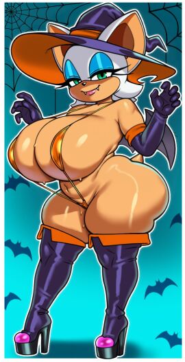 1girls 2025 anthro anthro_female ass bat bat_humanoid bat_wings big_ass big_breasts big_butt big_hips big_thighs bikini bodily_fluids boots breasts bubble_ass bubble_butt clothed clothing coldarsenal digital_media_(artwork) female female_anthro furry furry_female green_eyes halloween heel_boots heels hi_res high_heel_boots high_heels hips huge_ass huge_breasts huge_butt huge_hips huge_thighs humanoid large_ass large_breasts large_butt latex_boots latex_gloves latex_legwear looking_at_viewer makeup rouge_the_bat sling_bikini smile solo solo_female sonic_(series) sonic_the_hedgehog_(series) swimsuit thick_ass thick_butt thick_hips thick_legs thick_thighs thighhighs thighs voluptuous voluptuous_female web wide_hips wings witch_costume witch_hat